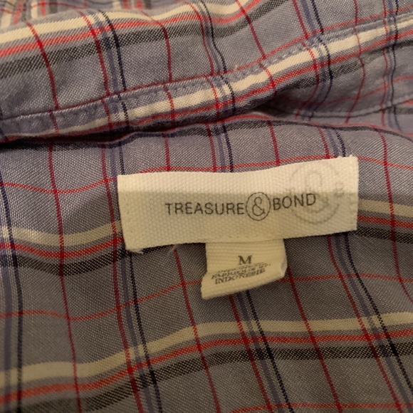 Treasure and bond button up plaid open back bell - Picture 2 of 6